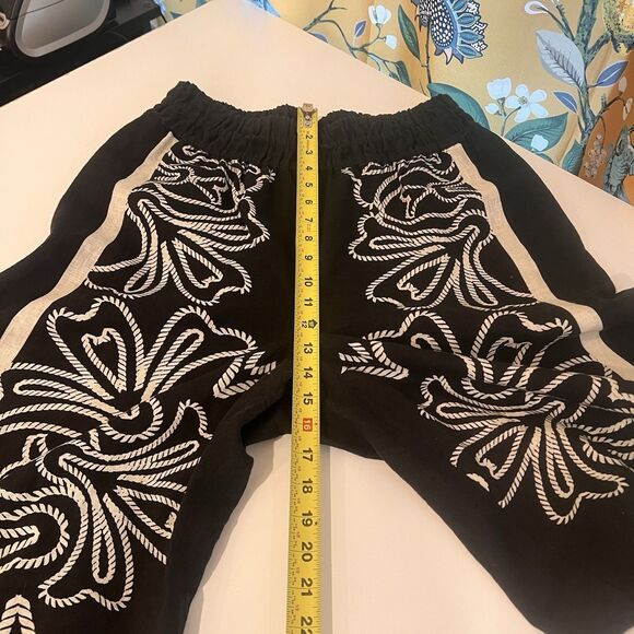 Women's ANTHROPOLOGIE Black Linen Blend Somerset Wide Leg Crop Pants Size Medium - Picture 10 of 11